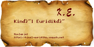 Kinál Euridiké névjegykártya
